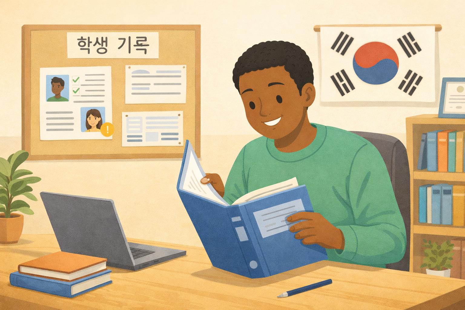 Infographic showing common document mistakes for international students in Korea